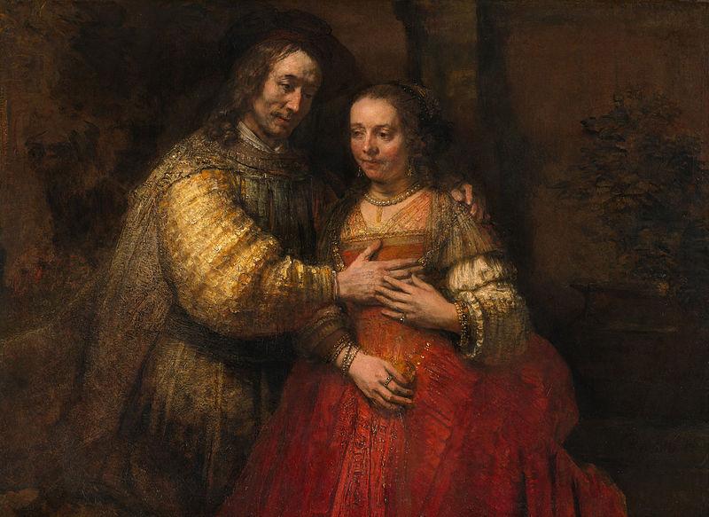 REMBRANDT Harmenszoon van Rijn Portrait of a Couple as Figures from the Old Testament, known as 'The Jewish Bride' oil painting image